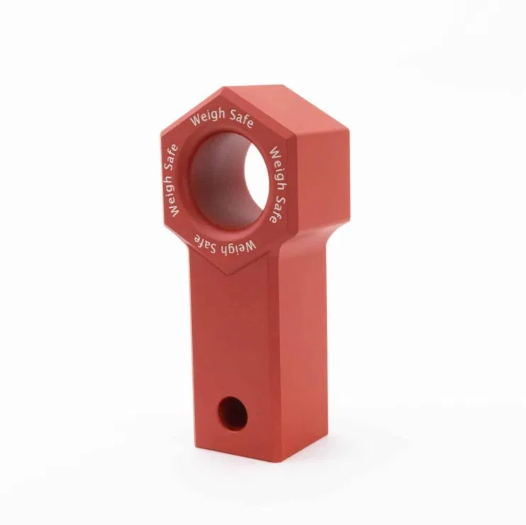 WS-SS-CER-RED – WEIGH SAFE D-Ring Mount, 2 Inch Receiver Hitch Mount Rated At 40000 Pounds 1-3/4 Inch Ring Diameter 5...
